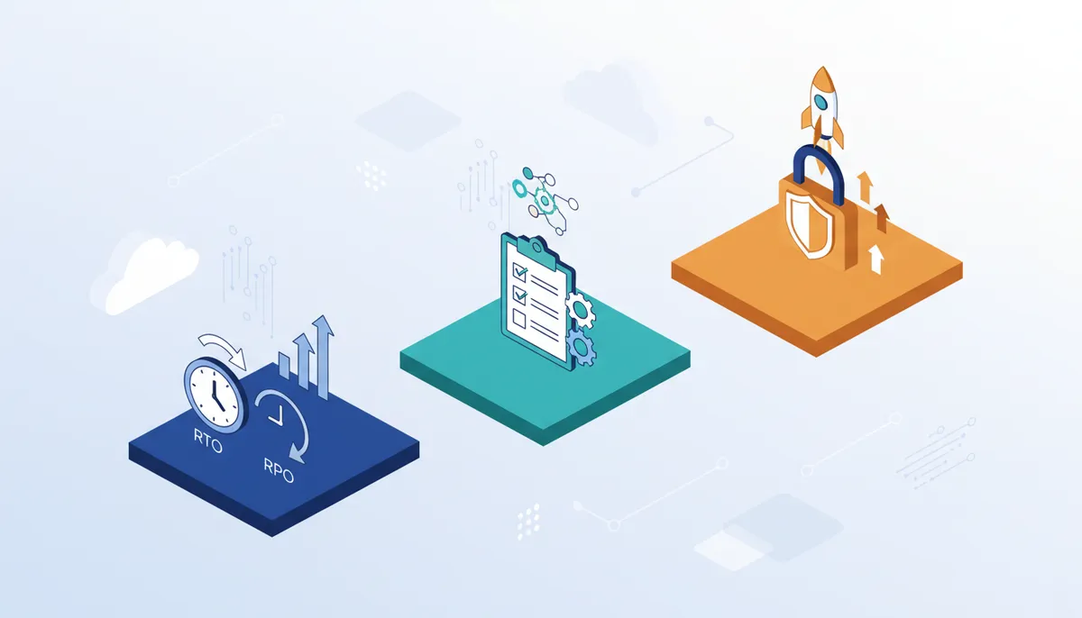 Conceptual illustration for Executing a Resilient Disaster Recovery Strategy to Prevent Data Loss and Fix Slow Recovery