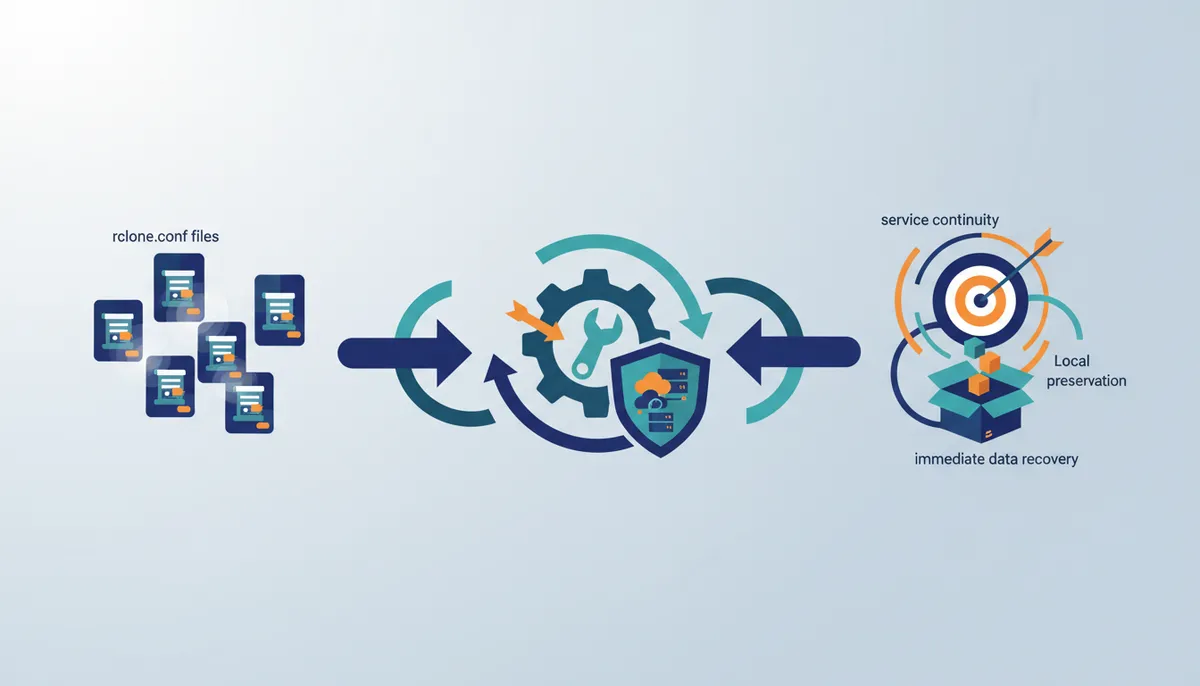 Conceptual illustration for Executing Data Recovery and Migration with Rclone Configuration