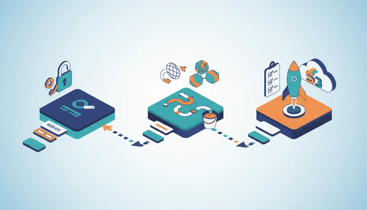 Conceptual illustration for Configuring Account Credentials and Bucket Paths for Secure Access
