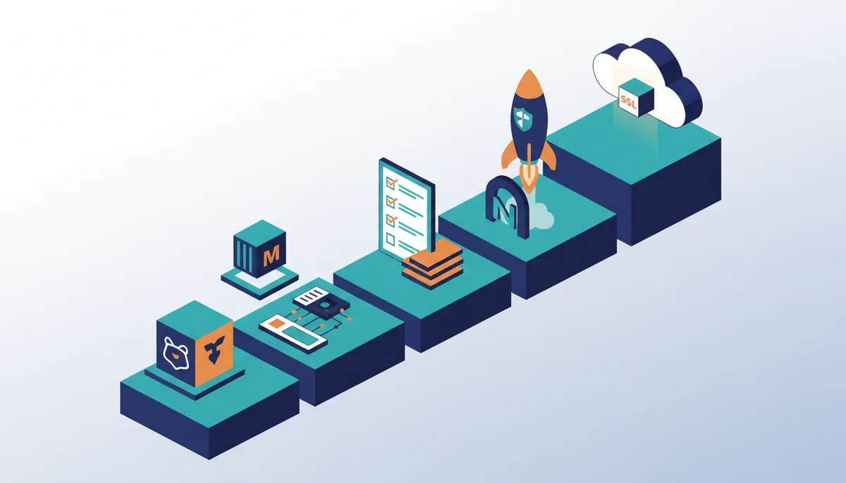 Conceptual illustration for Deploying and Configuring MinIO with Docker and Nginx Reverse Proxy