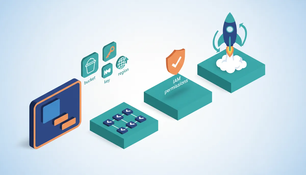 Conceptual illustration for Step-by-Step Configuration of S3 Backends and IAM Permissions
